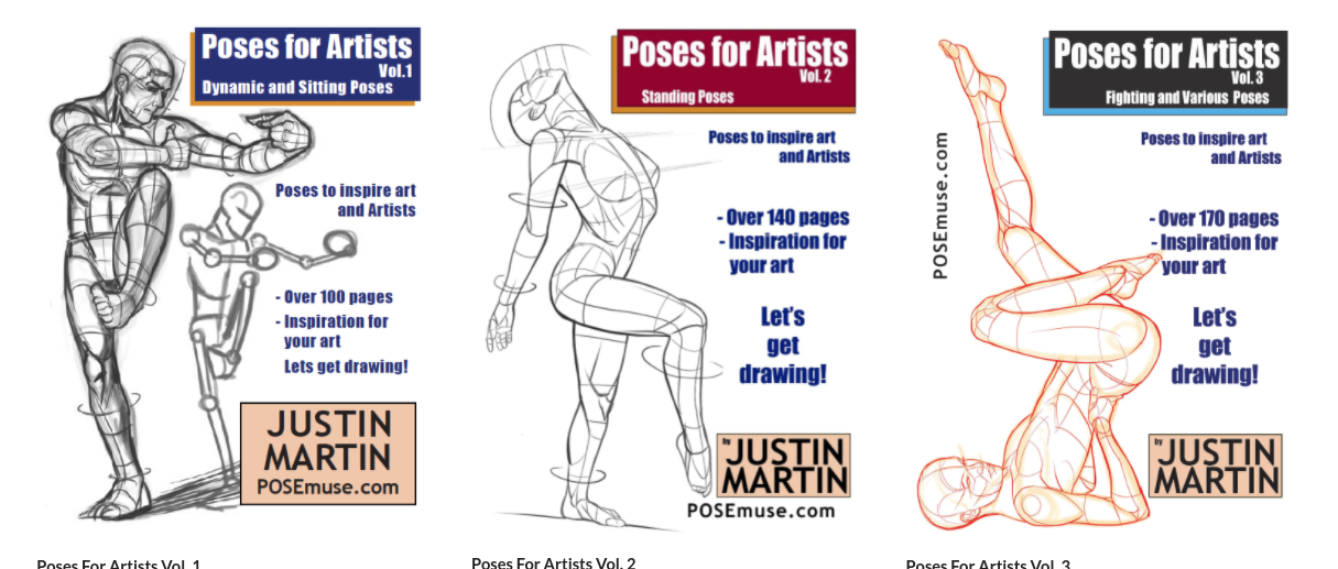 Pose Reference — New Release Bundle! Pose For Artists Volumes 8 & 9...